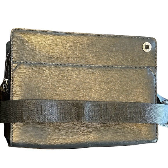 MONTBLANC Mini Messenger Crossbody Double Zipper Interior Monogram Strap - Picture 1 of 11